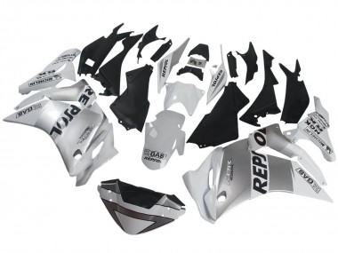 Descuento Carenados Moto Honda CBR250RR 2011-2015 - Plata Blanco Negro Repsol
