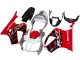 Descuento Carenados Moto Honda VTR1000 2000-2006 - Plata Rojo Negro Raya Carrera