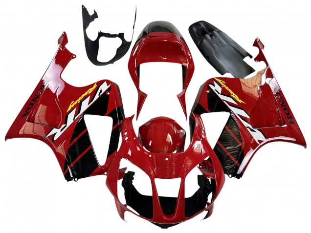 Descuento Carenados Moto Honda VTR1000 2000-2006 - Rojo Negro Raya Carrera