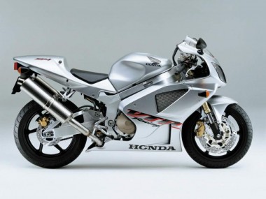 Descuento Carenados Moto Honda VTR1000 2000-2006 - Plata Blanco Carrera