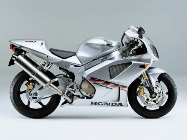Descuento Carenados Moto Honda VTR1000 2000-2006 - Plata Blanco Carrera