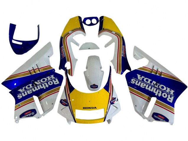 Descuento Carenados Moto Honda NSR250 1994-1996 - Blanco Azul Amarillo Oro Rothmans