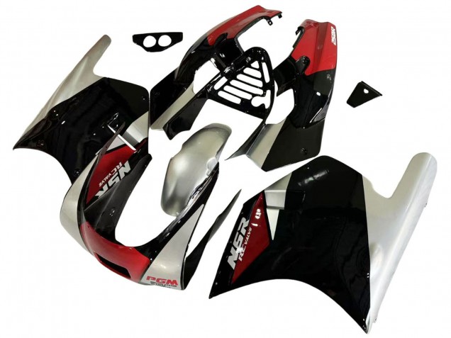 Descuento Carenados Moto Honda NSR250R 1988-1989 - Plata Rojo Negro Brillante