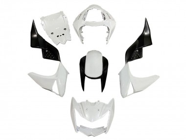 Descuento Carenados Moto Kawasaki Z1000 2003-2006 - Blanco Negro Brillante