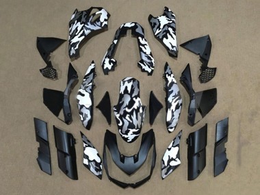 Descuento Carenados Moto Kawasaki Z1000 2010-2013 - Negro Blanco Camouflage