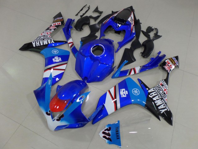 Descuento Carenados Moto Yamaha YZF R1 2007-2008 - Azul Blanco Rojo Negro