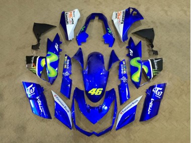 Descuento Carenados Moto Kawasaki Z1000 2010-2013 - Blanco Azul Amarillo Monstruo
