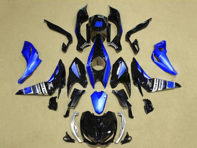 Descuento Carenado Moto Kawasaki Z1000 2014-2019 - Azul Negro Brillante