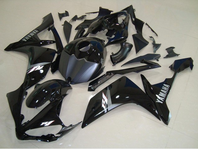 Descuento Carenados Moto Yamaha YZF R1 2007-2008 - Negro Brillante Negro Mate Blanco Calcomanía