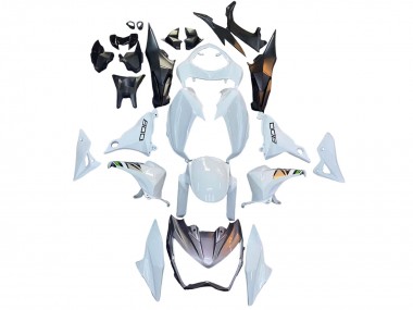 Descuento Carenados Moto Kawasaki Z800 2013-2018 - Blanco Verde Plata Negro