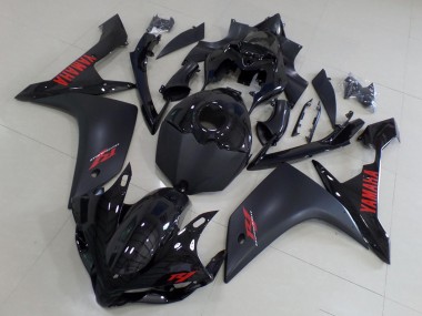 Descuento Carenados Moto Yamaha YZF R1 2007-2008 - Negro Brillante Negro Mate Rojo