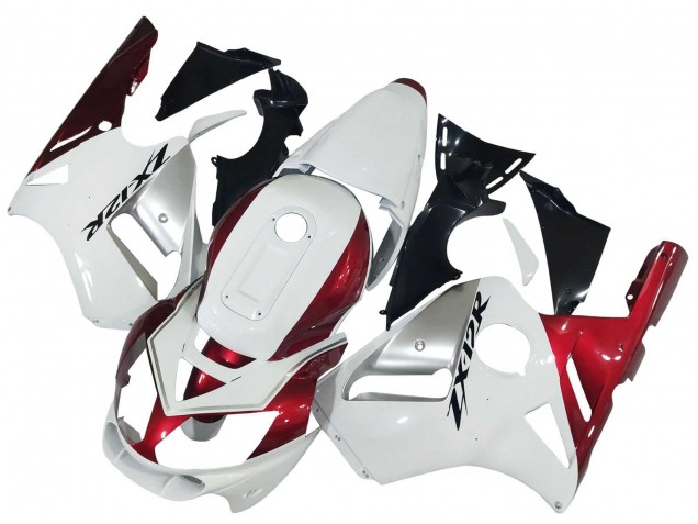Descuento Carenados Moto Kawasaki ZX12R 2002-2006 - Blanco Rojo Negro