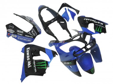 Descuento Carenados Moto Kawasaki ZX12R 2002-2006 - Azul Negro Verde Blanco Elf Monstruo