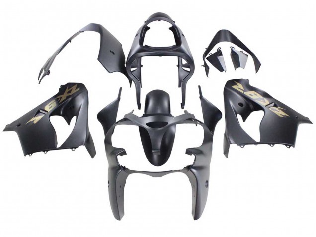 Descuento Carenados Moto Kawasaki ZX9R 2000-2001 - Negro Mate Oro