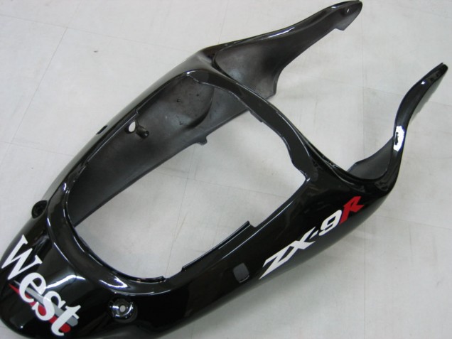 Descuento Carenados Moto Kawasaki ZX9R 2000-2001 - Negro Brillante Blanco West