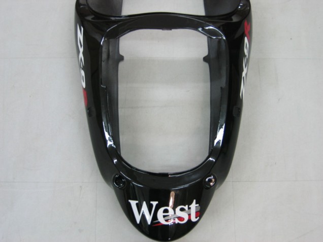 Descuento Carenados Moto Kawasaki ZX9R 2000-2001 - Negro Brillante Blanco West