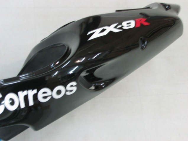 Descuento Carenados Moto Kawasaki ZX9R 2000-2001 - Negro Brillante Blanco West