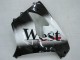 Descuento Carenados Moto Kawasaki ZX9R 2000-2001 - Negro Brillante Blanco West