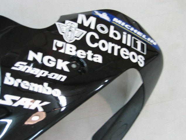 Descuento Carenados Moto Kawasaki ZX9R 2000-2001 - Negro Brillante Blanco West