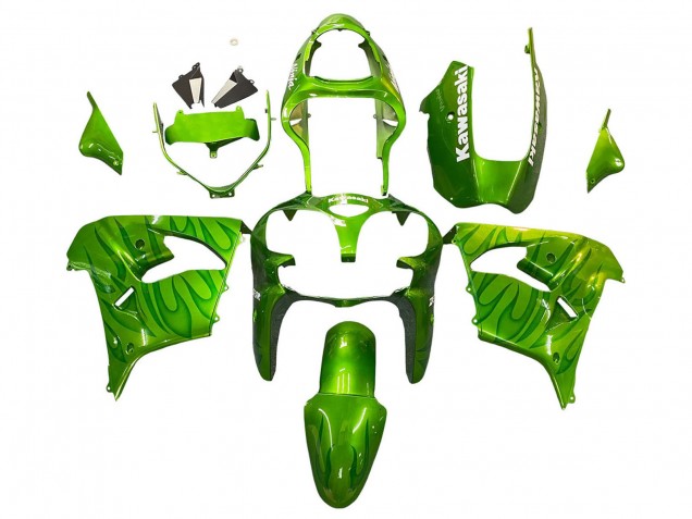 Descuento Carenados Moto Kawasaki ZX9R 2000-2001 - Verde Llama