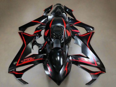 Descuento Carenados Moto Honda CBR650R 2019-2020 - Negro Brillante Rojo Raya