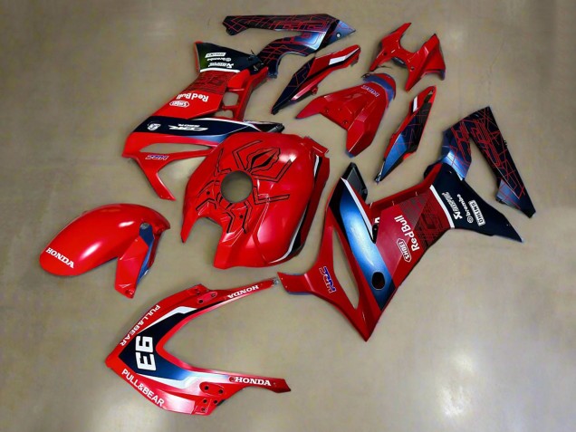 Descuento Carenados Moto Honda CBR650R 2019-2020 - Rojo Blanco Azul Oscuro HRC Pull&Oso 93