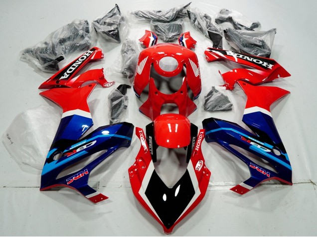 Descuento Carenados Moto Honda CBR650R 2019-2020 - Rojo Blanco Azul Negro Brillante HRC