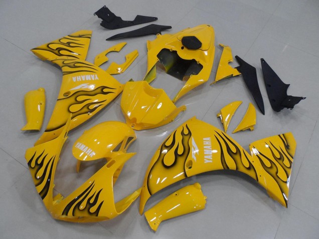 Descuento Carenados Moto Yamaha YZF R1 2009-2011 - Amarillo Negro Llama