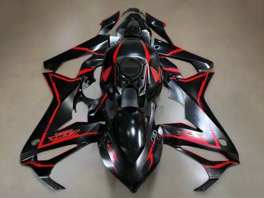 Descuento Carenados Moto Honda CBR650R 2021-2023 - Negro Brillante Rojo Raya