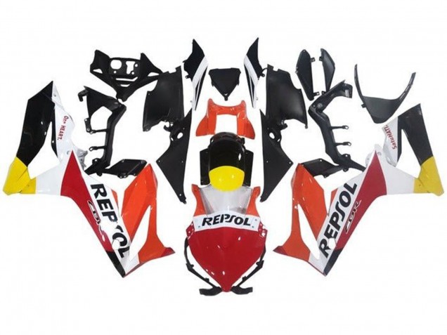 Descuento Carenados Moto Honda CBR650R 2021-2023 - Naranja Blanco Rojo Amarillo Negro Brillante Repsol