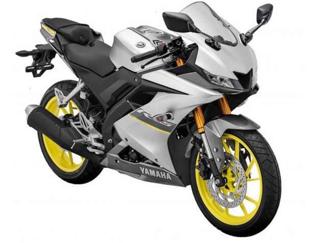 Descuento Carenados Moto Yamaha YZF R15 2018-2024 - Plata Mate Amarillo