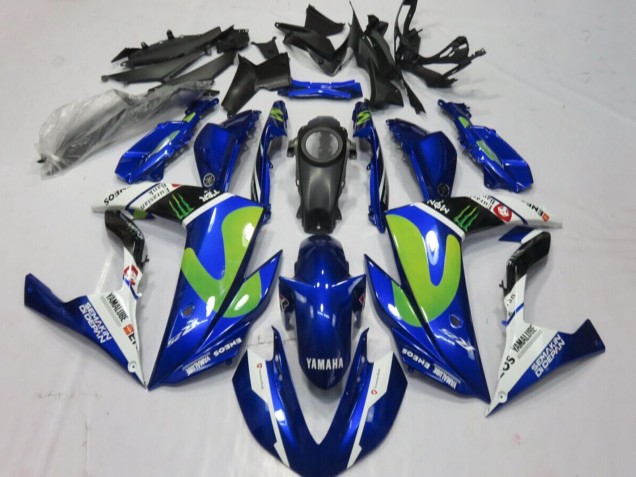 Descuento Carenados Moto Yamaha YZF R3/R25 2015-2018 - Azul Blanco Negro Verde Monstruo