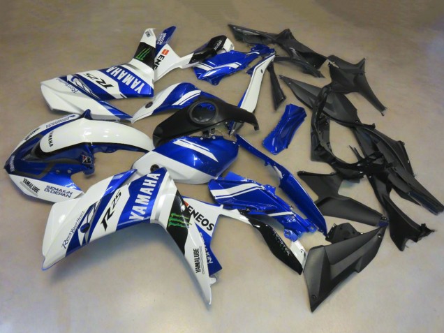 Descuento Carenados Moto Yamaha YZF R3/R25 2015-2018 - Blanco Azul Yamalube ENEOS Monstruo