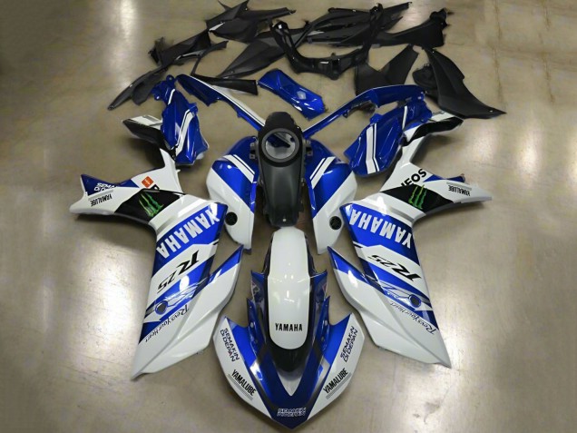 Descuento Carenados Moto Yamaha YZF R3/R25 2015-2018 - Blanco Azul Yamalube ENEOS Monstruo