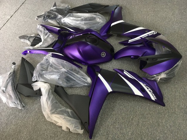 Descuento Carenados Moto Yamaha YZF R3/R25 2015-2018 - Blanco Púrpura Negro Mate
