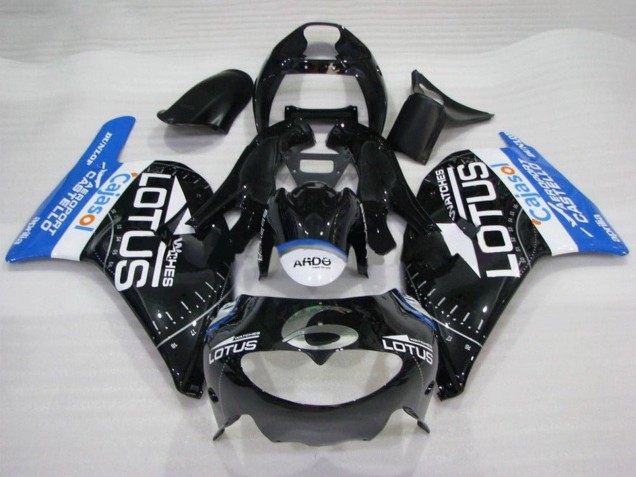 Descuento Carenados Moto Aprilia RS250 1995-1997 - Negro Brillante Blanco Azul Lotus