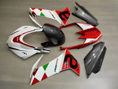 Descuento Carenados Moto Aprilia RS660 2020-2024 - Blanco Rojo Negro FibraCarbono Verde