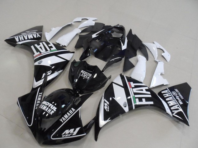 Descuento Carenados Moto Yamaha YZF R1 2009-2011 - Blanco Negro Motul Fiat