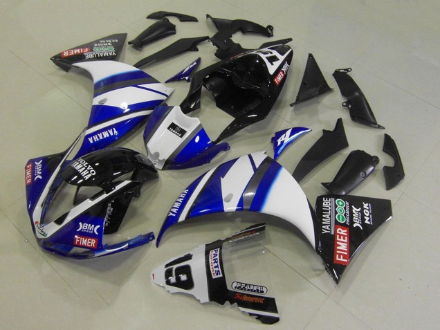 Descuento Carenados Moto Yamaha YZF R1 2009-2011 - Blanco Azul Negro Fimer Yamalube