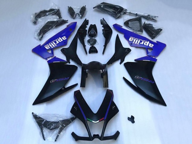 Descuento Carenados Moto Aprilia RSV4 1000 2009-2015 - Negro Mate Azul
