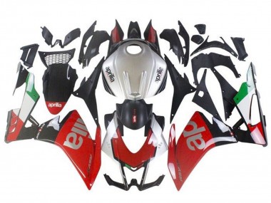 Descuento Carenados Moto Aprilia RSV4 1000 2009-2015 - Rojo Plata Negro Verde