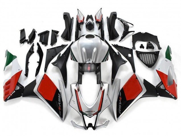 Descuento Kits Carenado Moto Aprilia RSV4 1000 2009-2015 - Plata Negro Rojo Verde