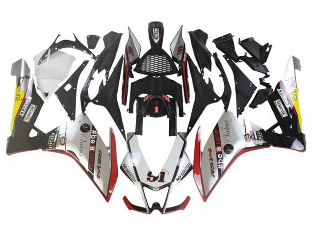 Descuento Carenados Moto Aprilia RSV4 1000 2009-2015 - Plata Rojo Verde Amarillo Faro
