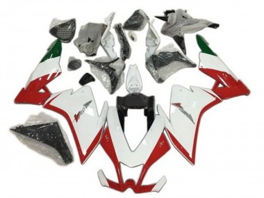 Descuento Carenados Moto Aprilia RSV4 1000 2009-2015 - Rojo Blanco Verde