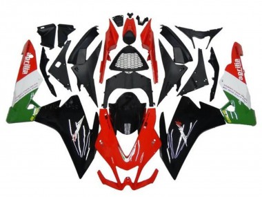 Descuento Carenados Moto Aprilia RSV4 1000 2009-2015 - Rojo Negro Verde Blanco