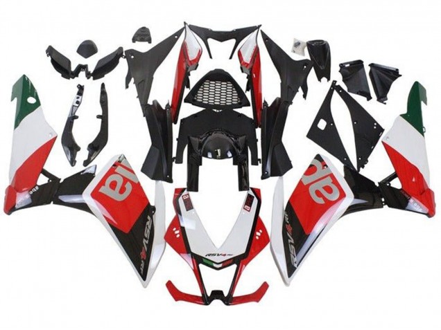 Descuento Carenados Moto Aprilia RSV4 1000 2009-2015 - Blanco Rojo Negro Verde