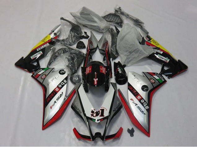 Descuento Carenados Moto Aprilia RSV4 1000 2009-2015 - Plata Rojo Negro Amarillo