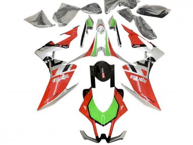 Descuento Carenados Moto Aprilia RSV4 1000 2016-2020 - Rojo Plata Negro Verde