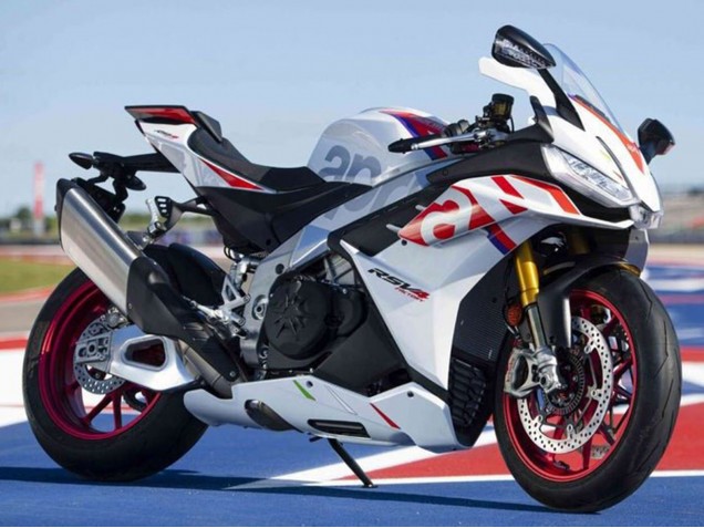 Descuento Carenados Moto Aprilia RSV4 1100 2021-2024 - Blanco Rojo Azul