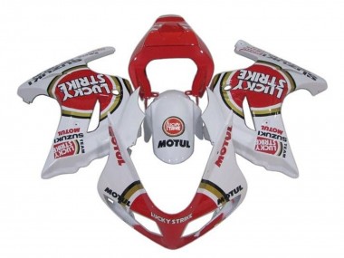 Descuento Carenados Moto Suzuki SV650 2003-2013 - Blanco Rojo Lucky Strike